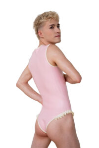 Sissy body szív mintával és fodrokkal
