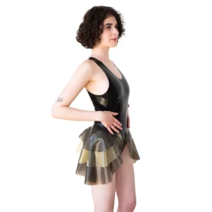 Latex Peplum, Front-slit Skirt