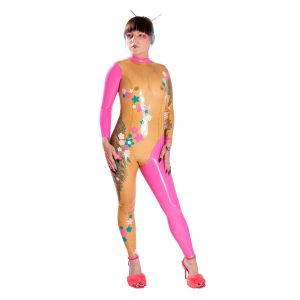 Hanamaiko latex catsuit